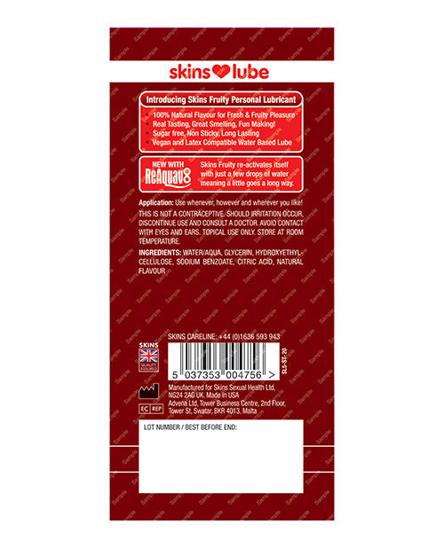 Skins Water Based Lubricant - 5 Ml Foil