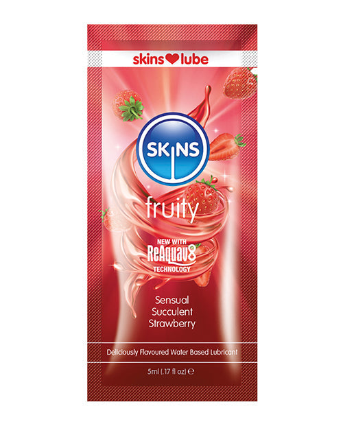 Skins Water Based Lubricant - 5 Ml Foil Foil Strawberry