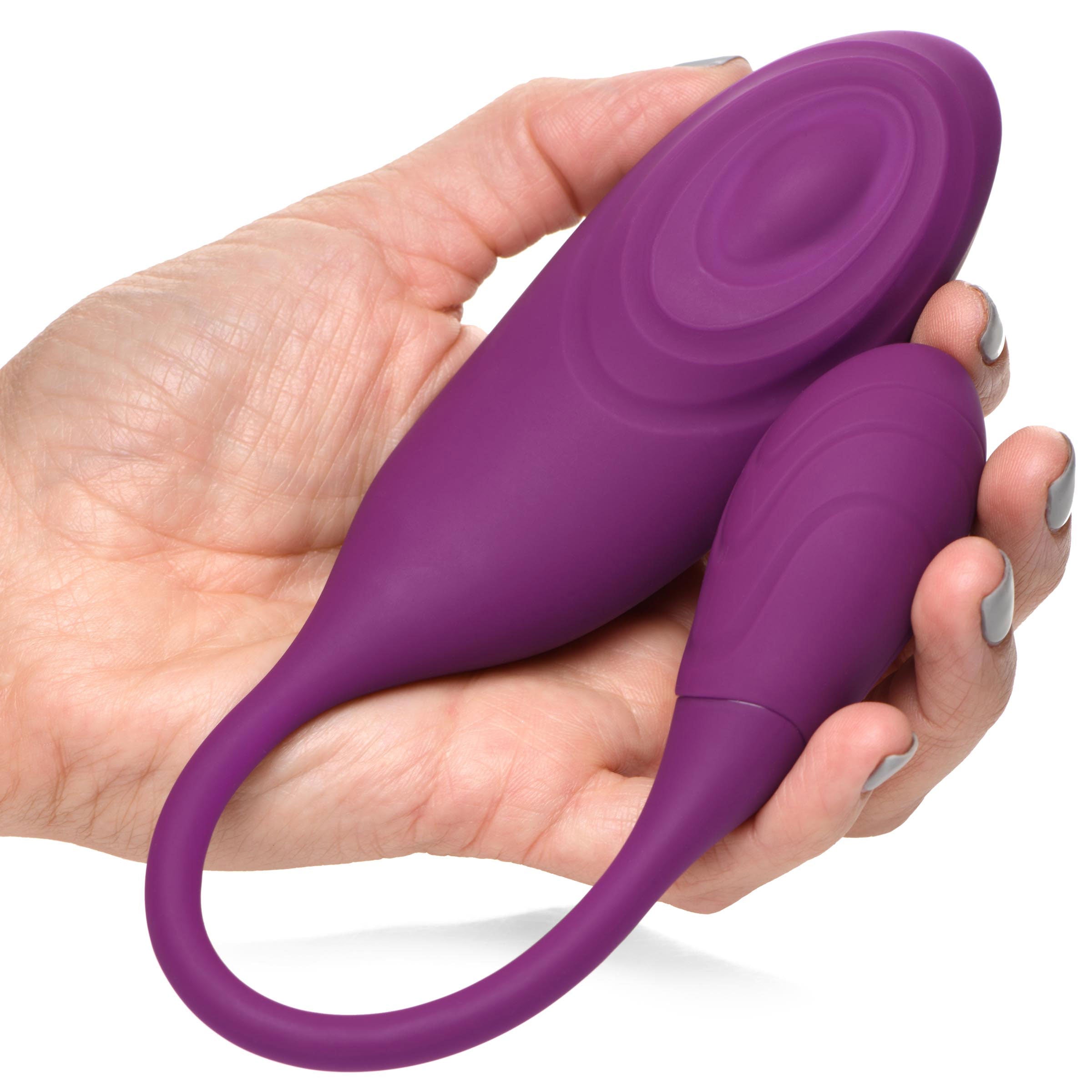 Slim Pulse 7x Pulsing Clit Stimulator and Vibrating Egg - Purple