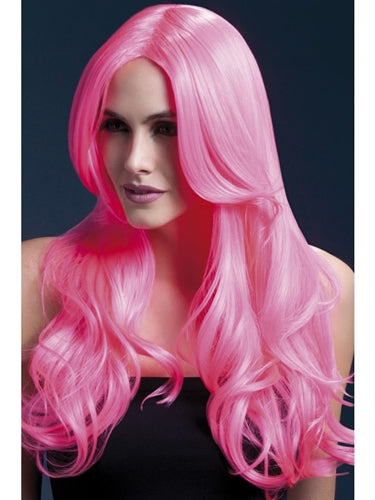 Smiffy The Fever Wig Collection Khloe Neon Pink