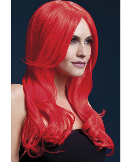 Smiffy The Fever Wig Collection Khloe Neon Red