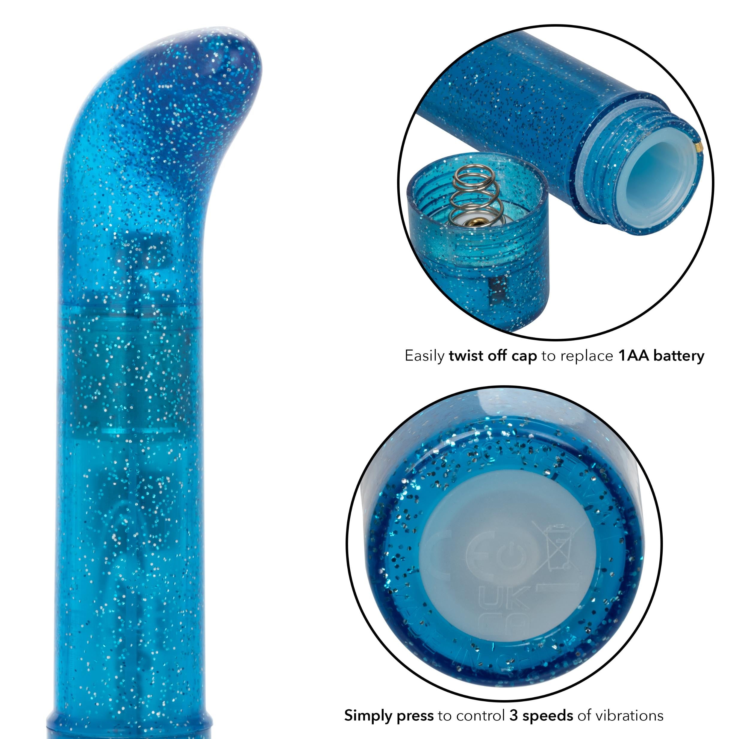 Sparkle Mini G-Vibrator - Blue