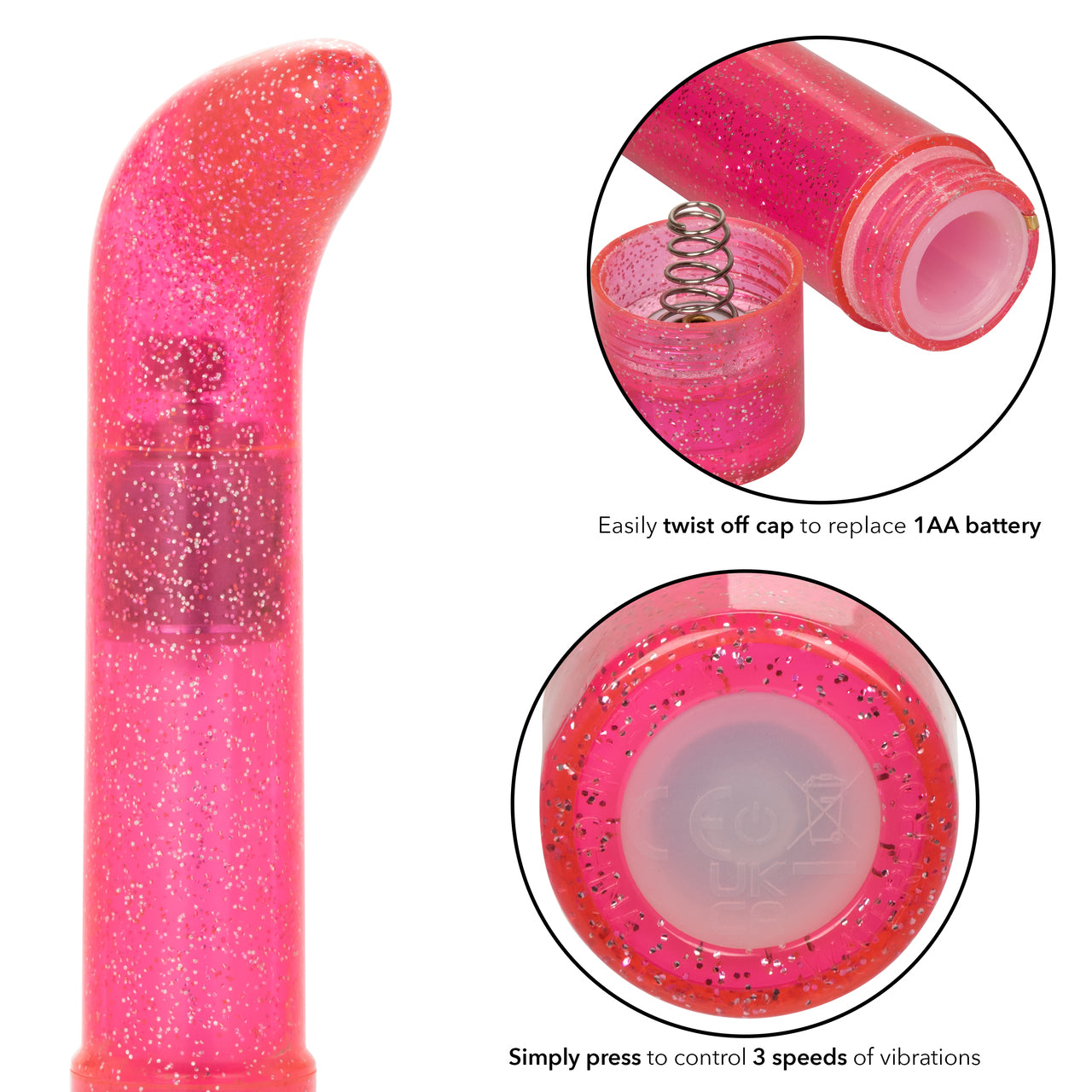 Sparkle Mini G-Vibrator - Blue