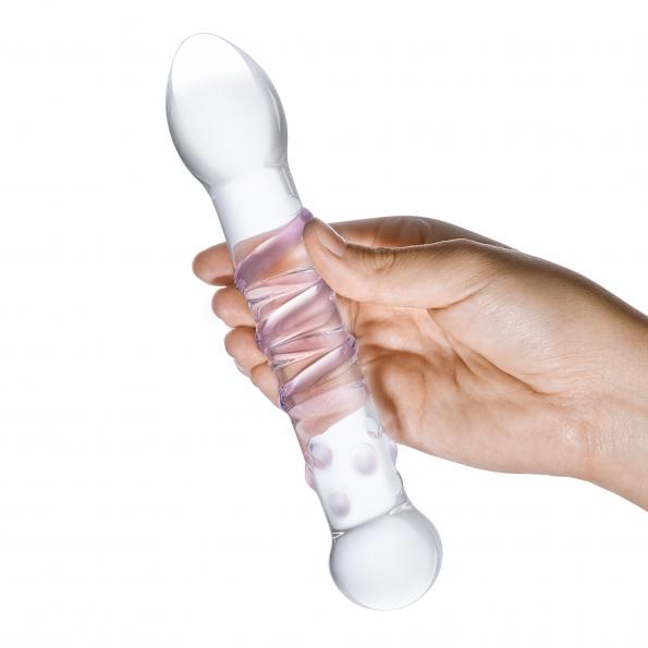 Spiral Staircase Full Tip Double-Ended Glass Dildo by Glas