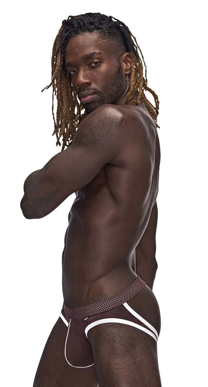 Sport Mesh Sport Jock - - Burgundy Small/Medium