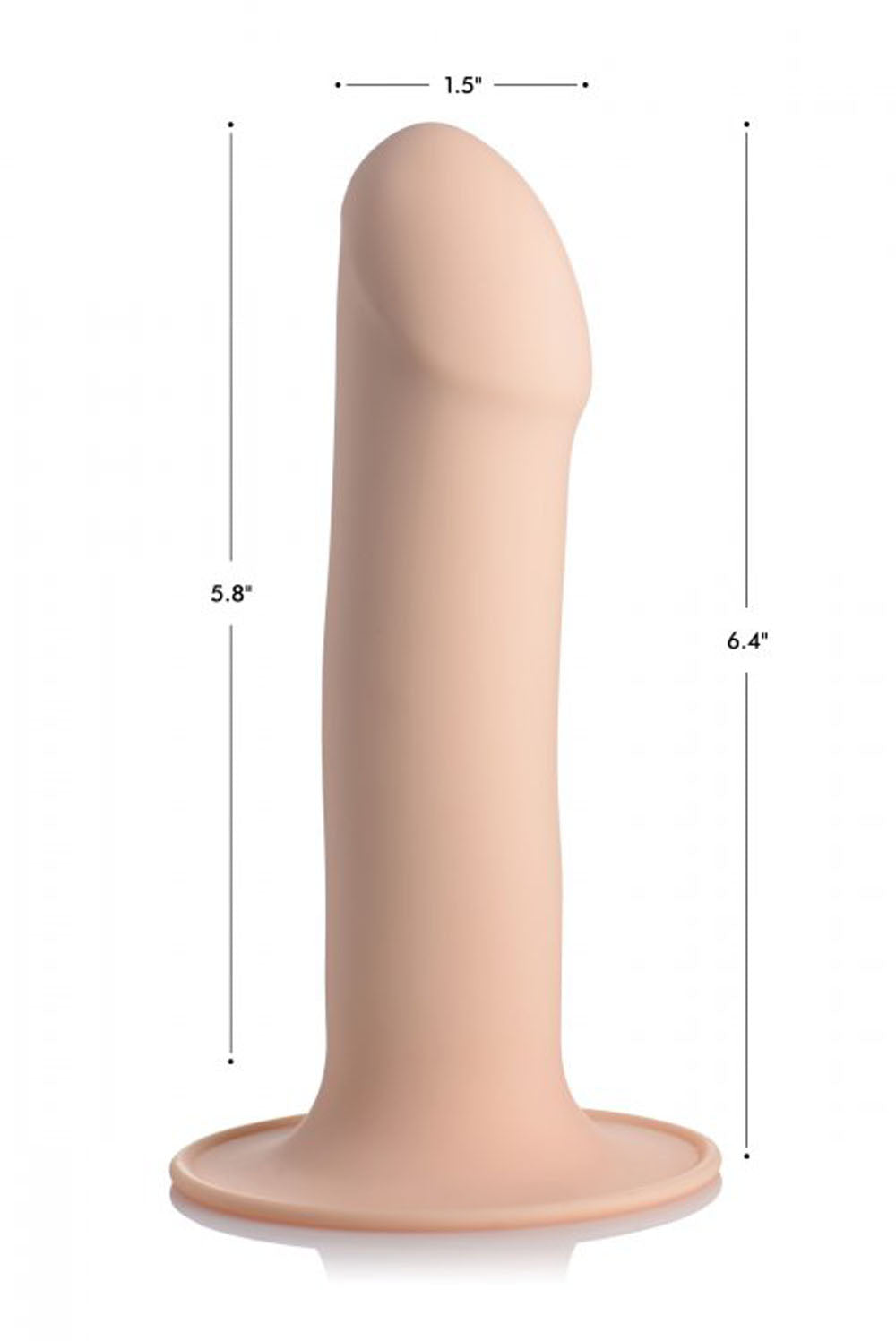 Squeezable Phallic Dildo - Light Flesh