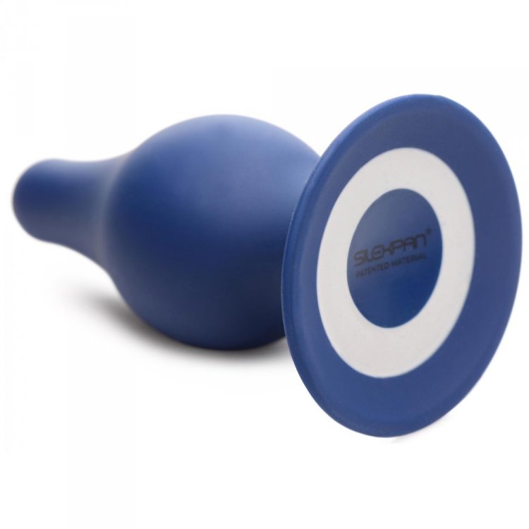 Squeeze-it Tapered Anal Plug Blue Large