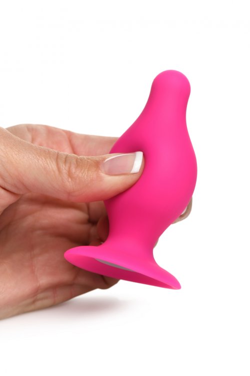 Squeeze-it Tapered Anal Plug Pink / Small