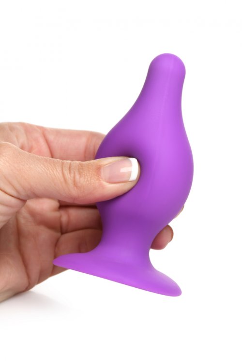 Squeeze-it Tapered Anal Plug Purple / Medium