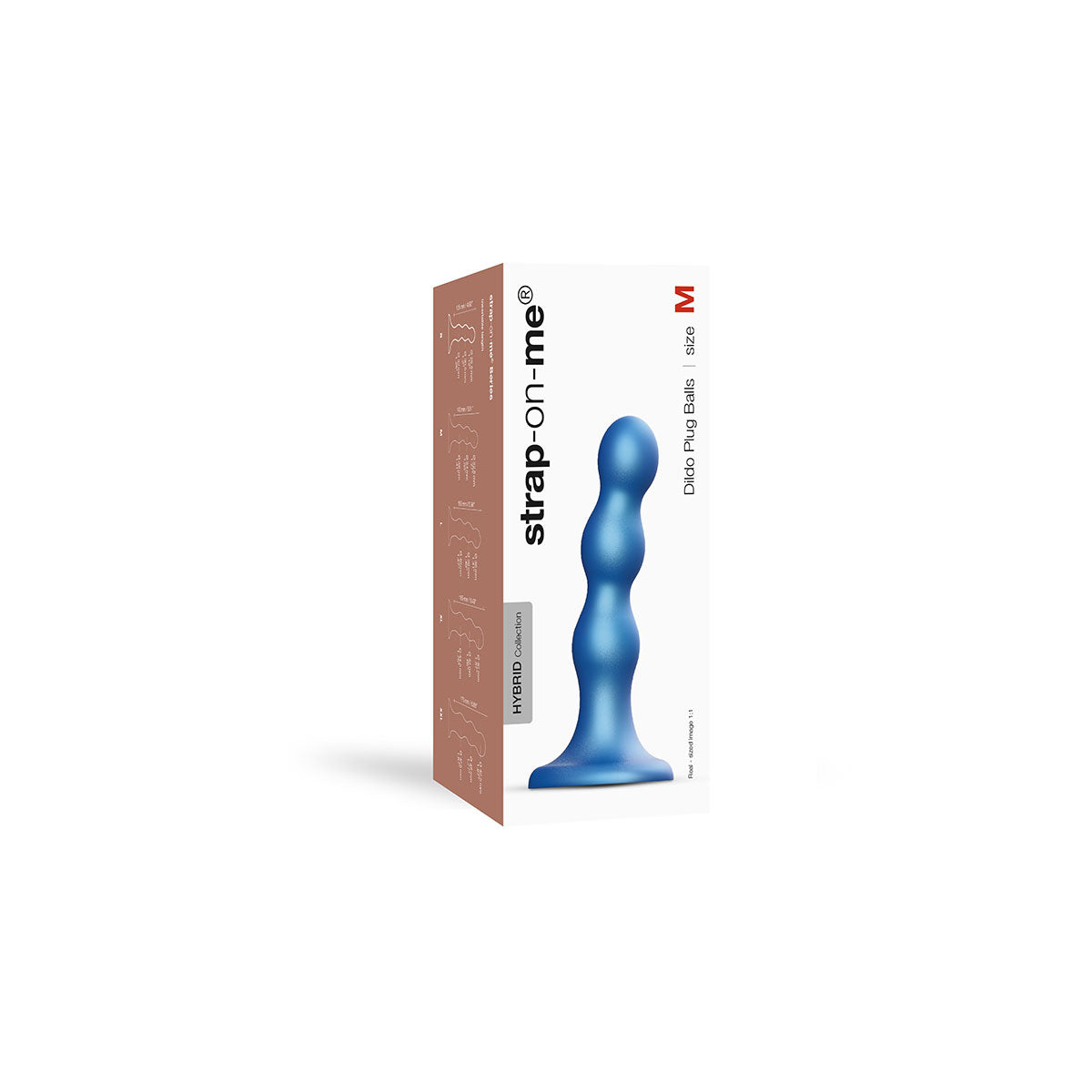 Strap-On-Me Balls Plug Dildo Blue - Medium