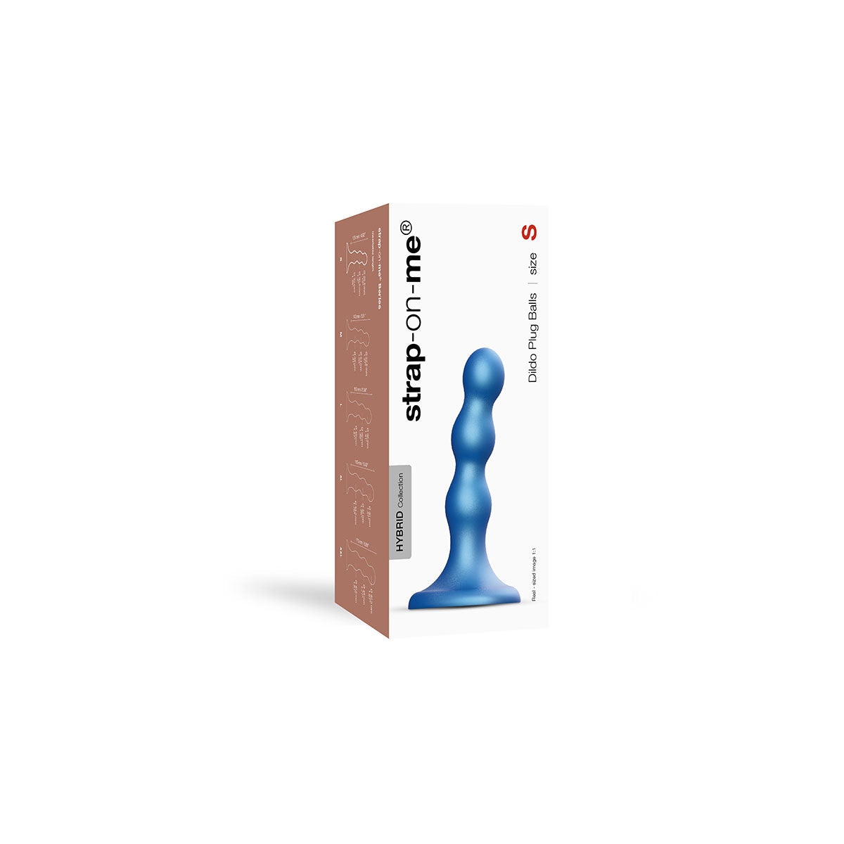 Strap-On-Me Balls Plug Dildo Blue - Small