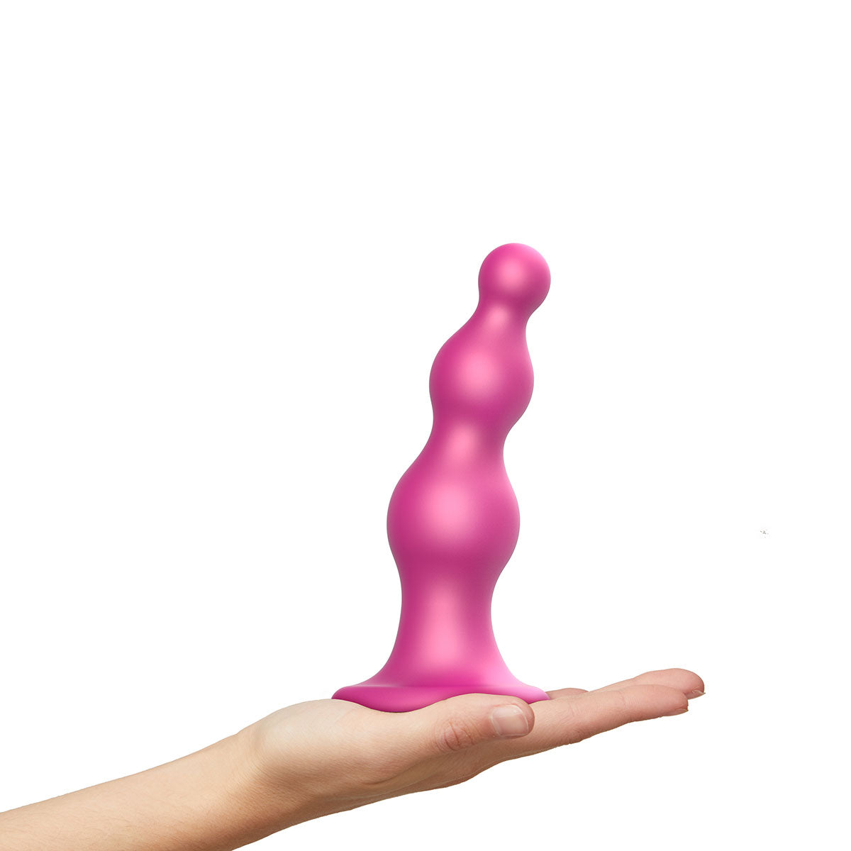 Strap-On-Me Beads Plug Dildo Metallic Raspberry - Large