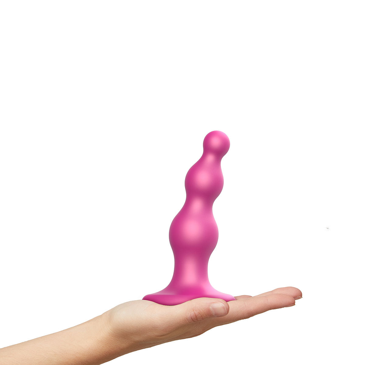 Strap-On-Me Beads Plug Dildo Metallic Raspberry - Small