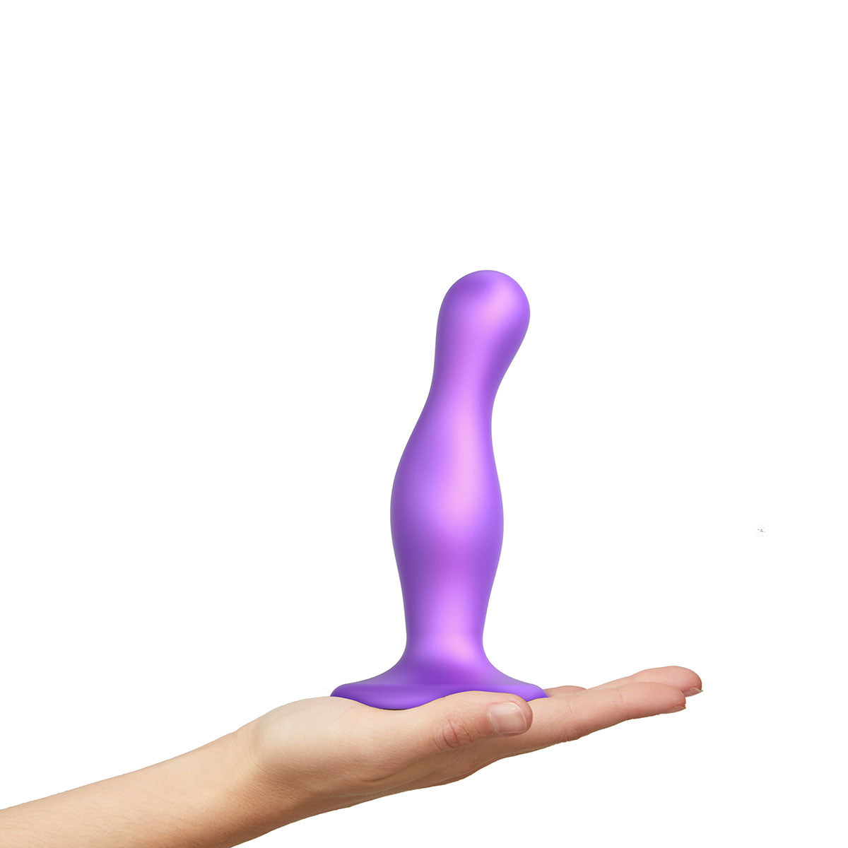 Strap-On-Me Curvy Plug Dildo Metallic Purple - Medium