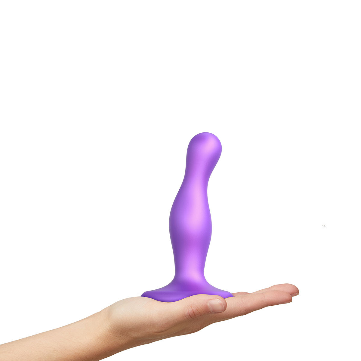 Strap-On-Me Curvy Plug Dildo Metallic Purple - Small