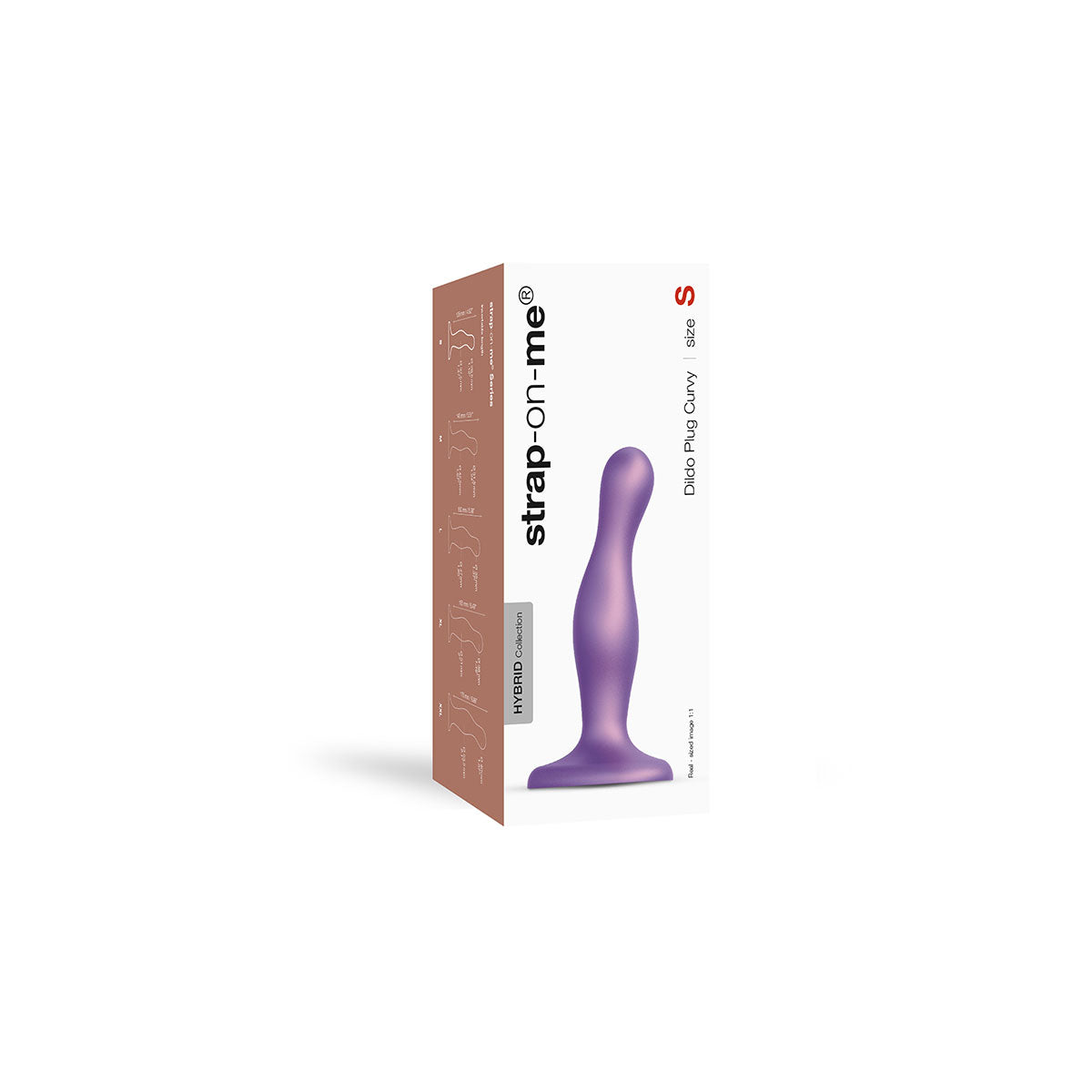 Strap-On-Me Curvy Plug Dildo Metallic Purple - Small