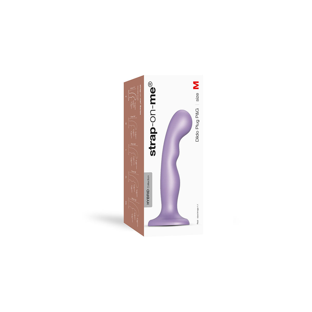 Strap-On-Me P&amp;G Plug Dildo Metallic Lilac - Medium