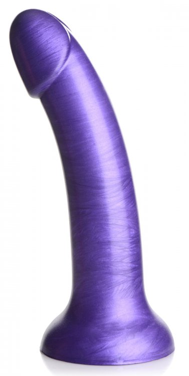 Strap U G-tastic 7in Metallic Silicone Dildo Purple