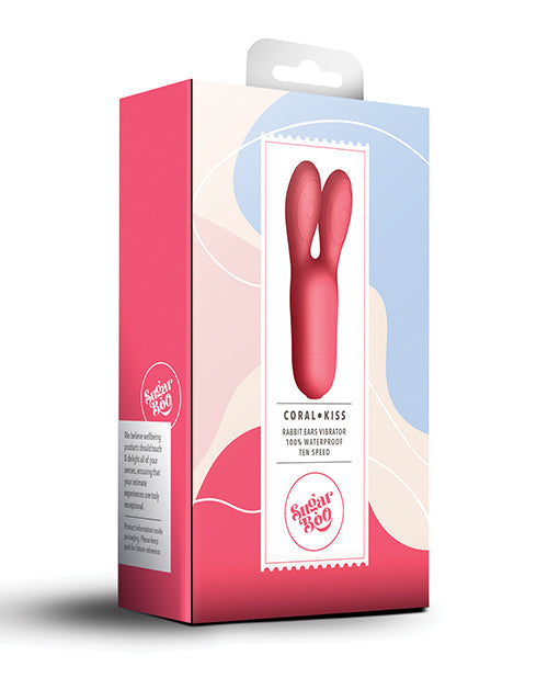 Sugarboo Coral Kiss Rabbit Ears Vibrator - Coral