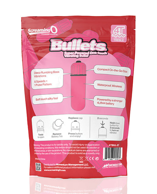 Super Powered One Touch  Vibrating Bullet - Blueberry