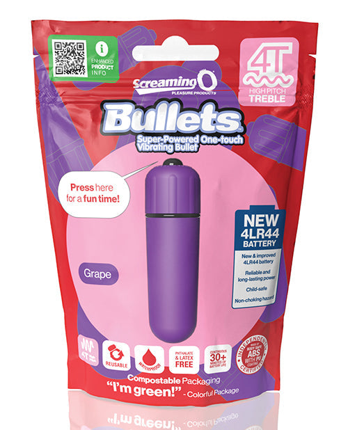 Super Powered One Touch  Vibrating Bullet - Blueberry