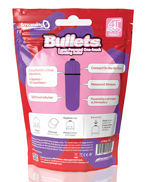 Super Powered One Touch  Vibrating Bullet - Blueberry