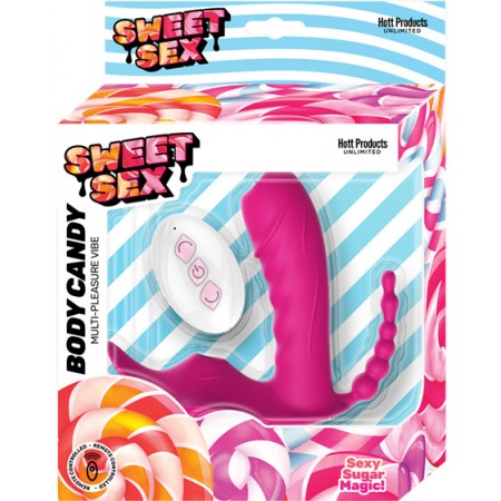 Sweet Sex Body Candy Multi Pleasure Vibe W/remote - Magenta