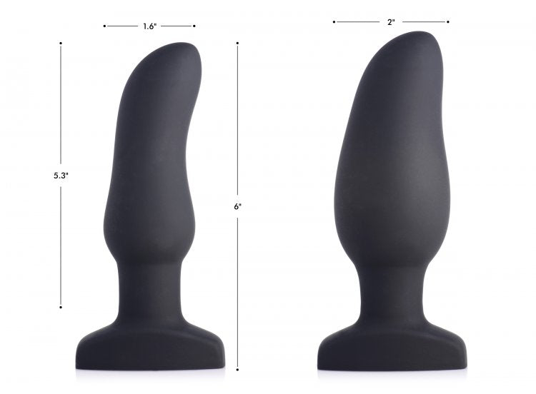 Swell 10x Silicone Inflatable & Vibrating Curved Anal Plug