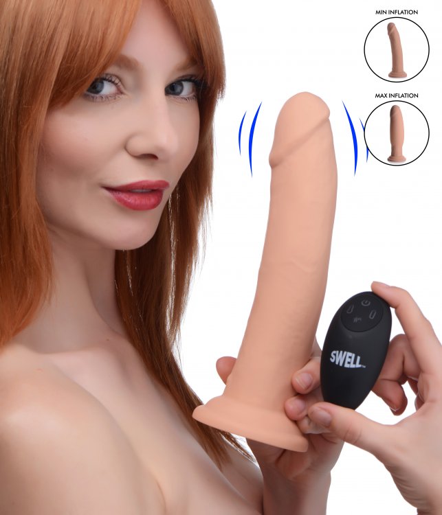 Swell 7x Inflatable/vibrating 8.5in Dildo W/ Remote