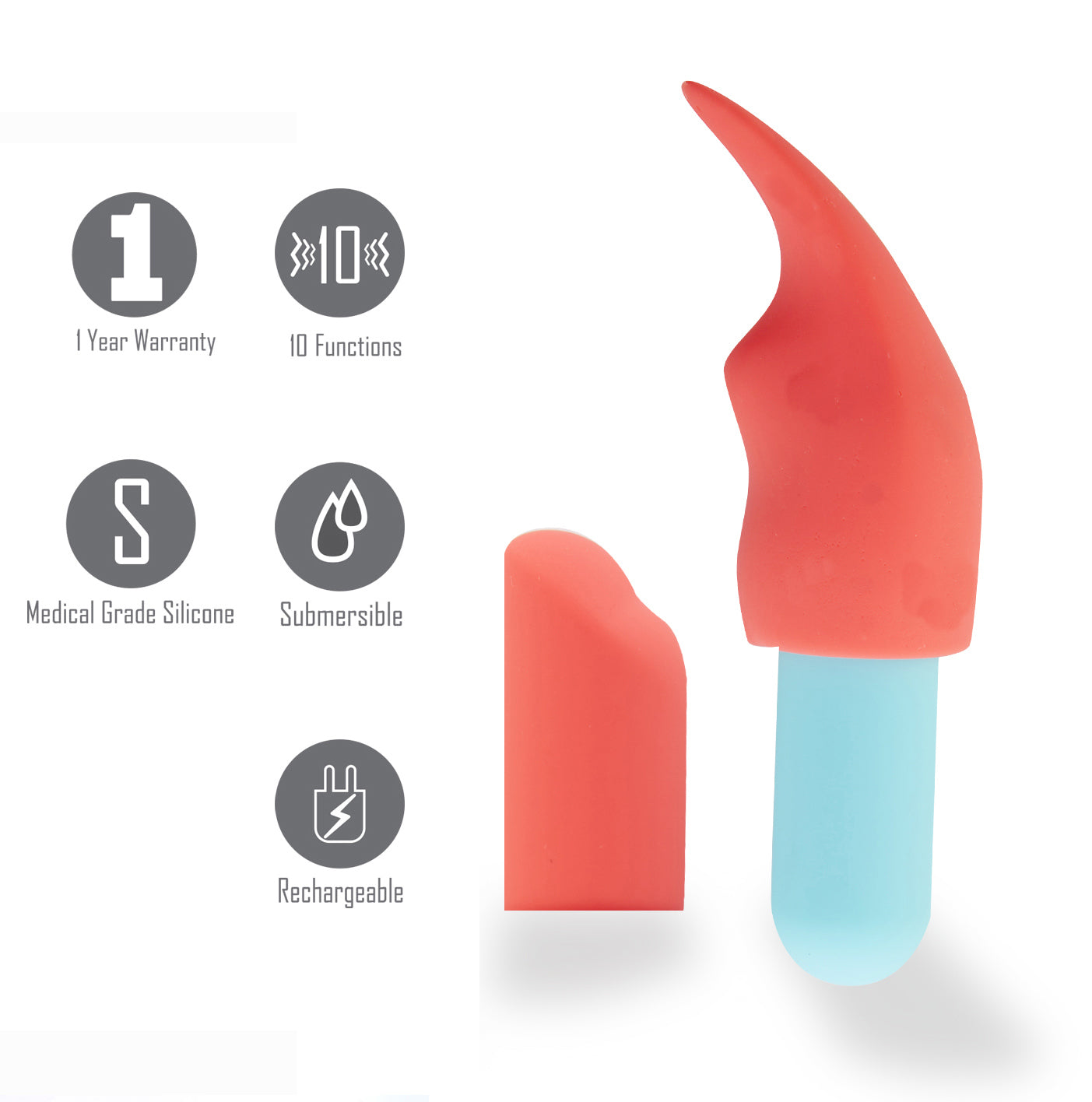 Sydney Mini Bullet Vibrator With 2 Silicone Sleeves