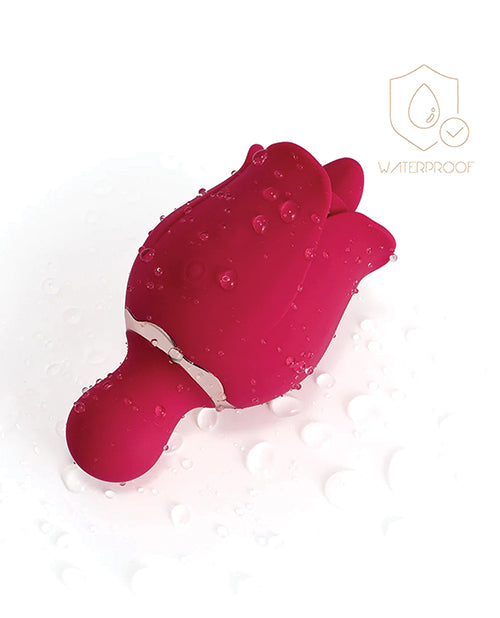 Sylvia Tongue Licking Rose Vibrator - Red | ThatMood Sylvia Tongue Licking Rose Vibrator - Red | ThatMood