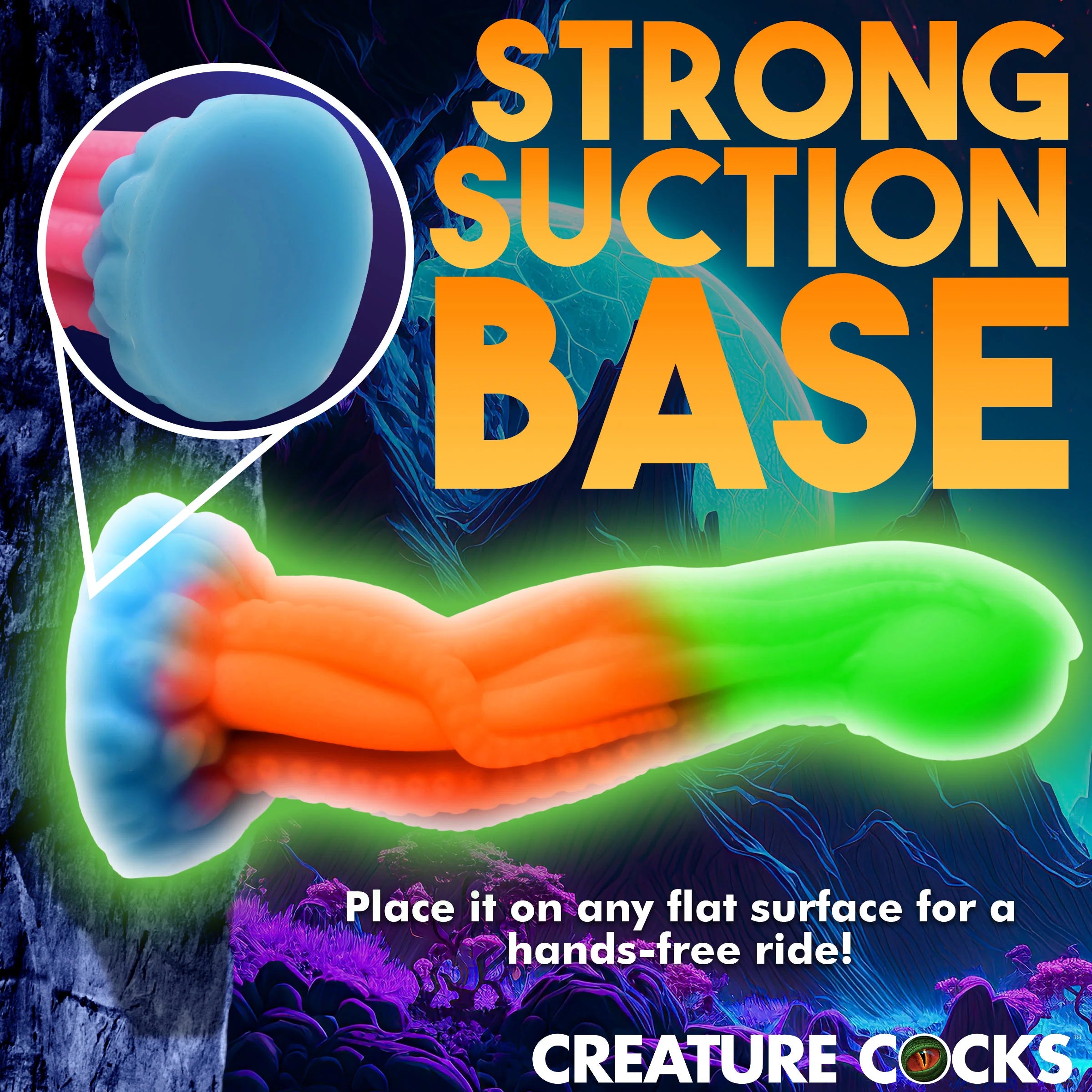 Tenta-Glow Glow-In-The-Dark Fantasy Dildo by Creature Cocks