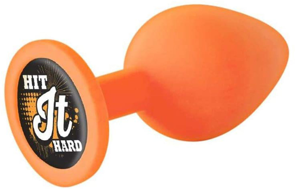The 9's Booty Call Silicone Butt Plug Orange Hit It Hard