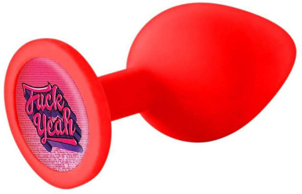 The 9's Booty Call Silicone Butt Plug Red Fuck Yeah