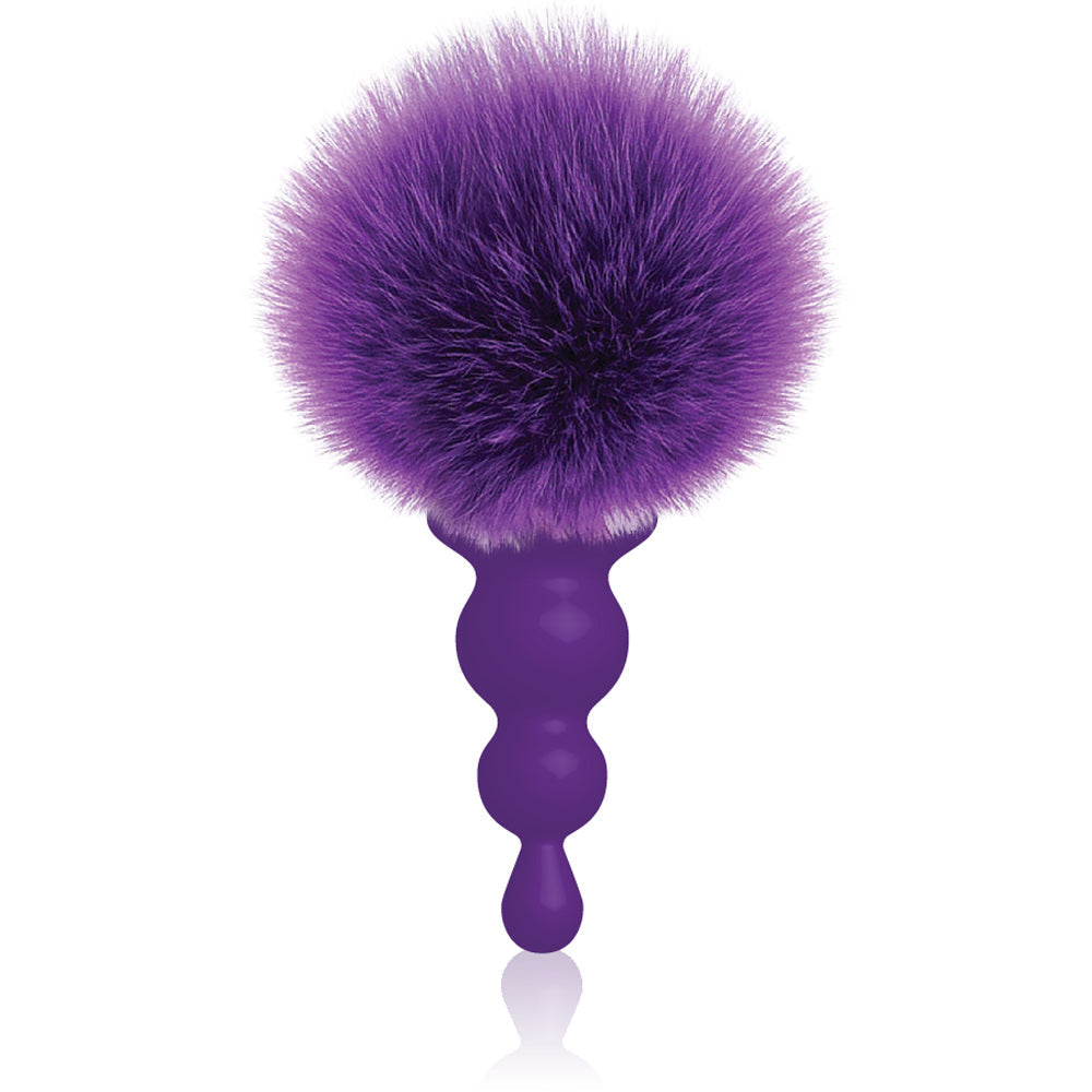 The 9s Cottontails Bunny Tail Butt Plug Beaded Purple