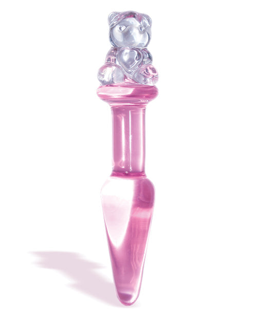 The 9s First Glass Teddy Butt Plug Pink