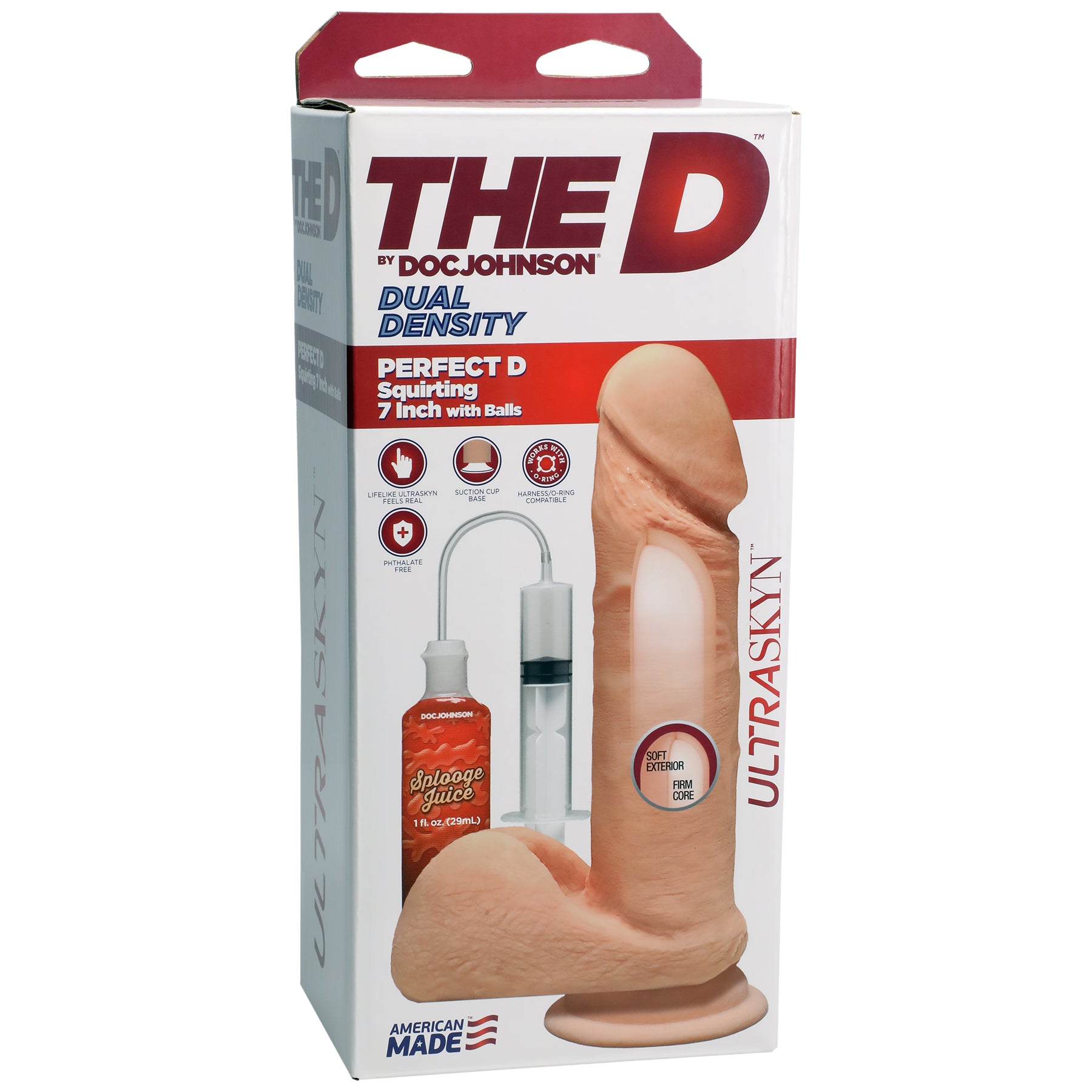 The D 7" Perfect D Squirting W/balls - Vanilla 7 Inch