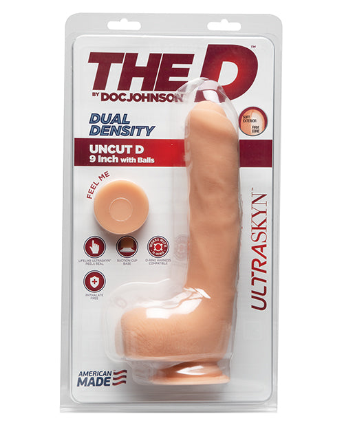 The D 9" Dual Density Uncut D W/balls - Vanilla