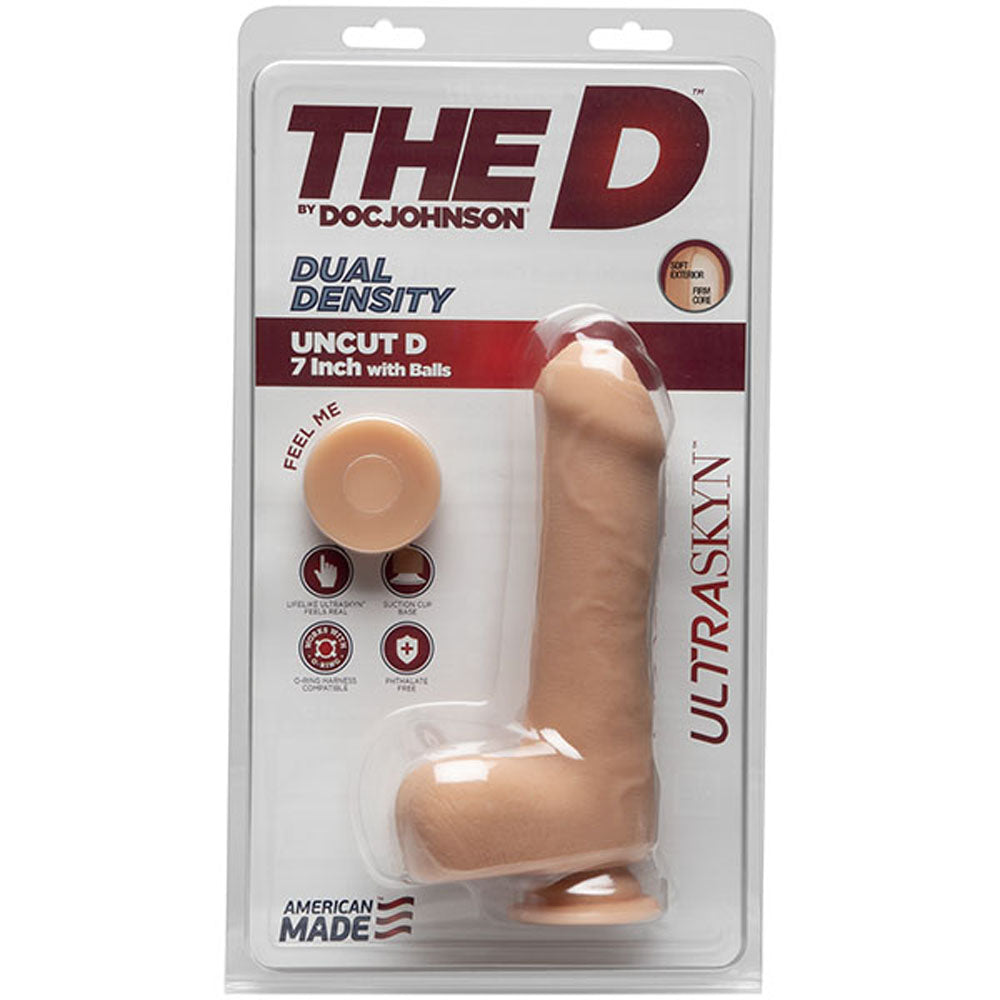 The D - Uncut D - 7 Inch With Balls - Ultraskyn Vanilla