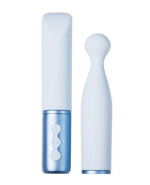The Naughty Collection Interchangeable Heads Vibrator - Bundle Blue