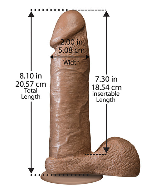 The Realistic Cocks 8 Inch - Brown Brown