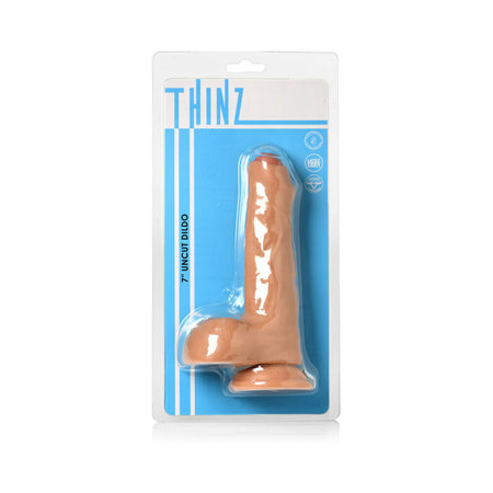 Thinz Uncut 6.5 in. Dildo with Balls Light