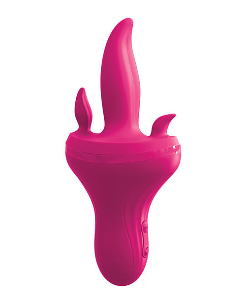 Threesome Holey Trinity Triple Tongue Vibrator -  Pink