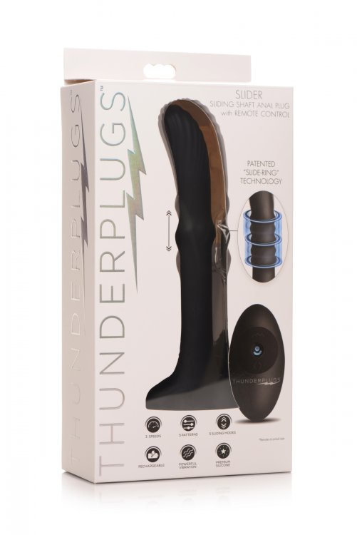 Thunderplugs Sliding Shaft Anal Plug W/ Remote