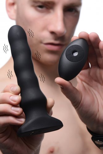 Thunderplugs Vibrating & Squirming Silicone Plug W/ Remote Control