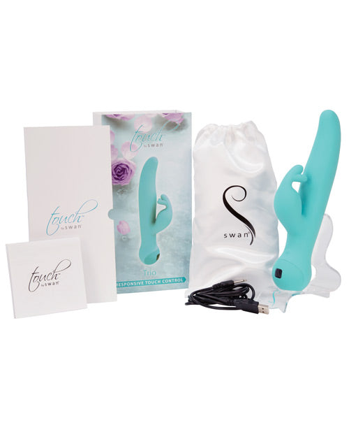 Touch by Swan Trio Teal Rabbit Vibrator Teal