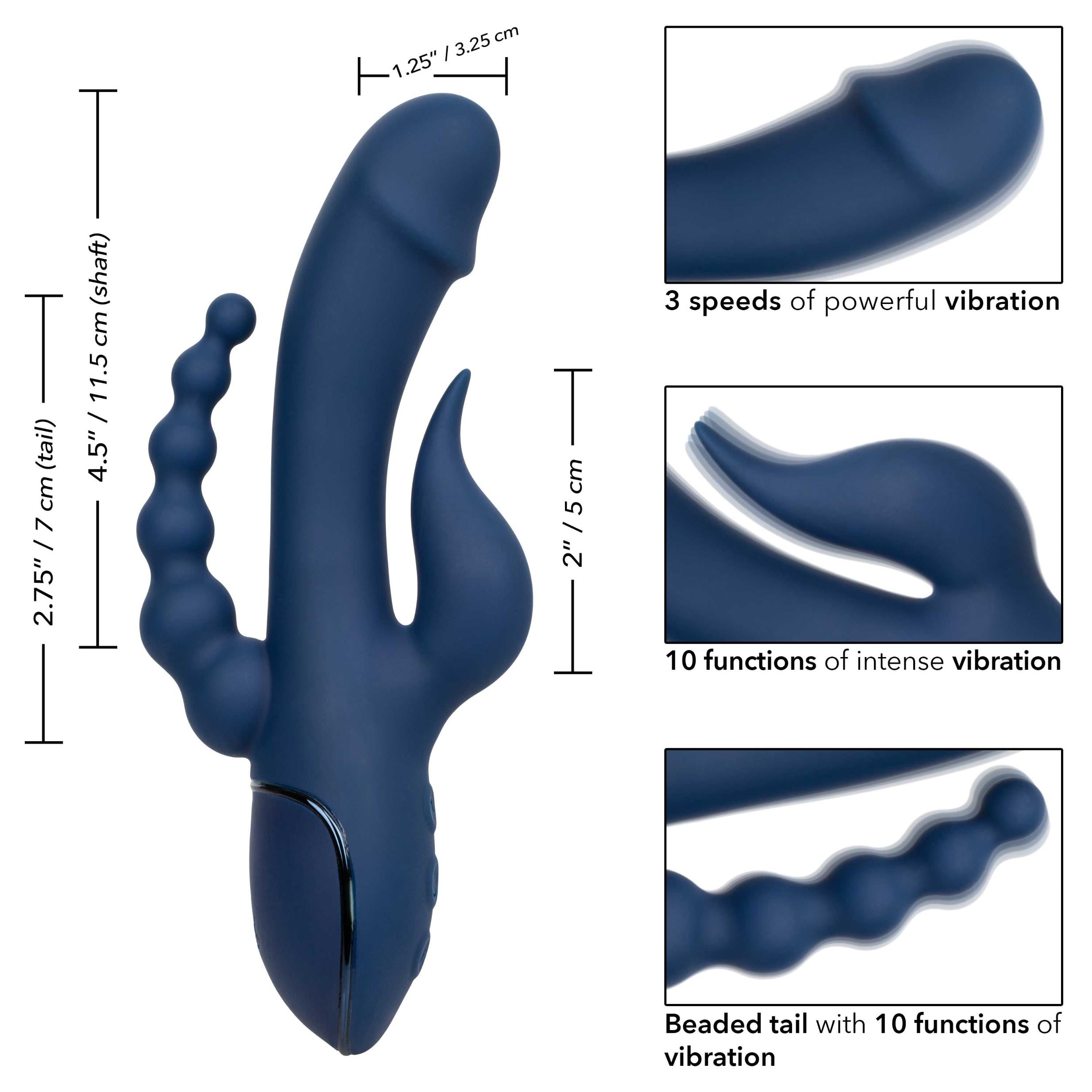 Triple Rabbit Style Vibrator - CalExotics