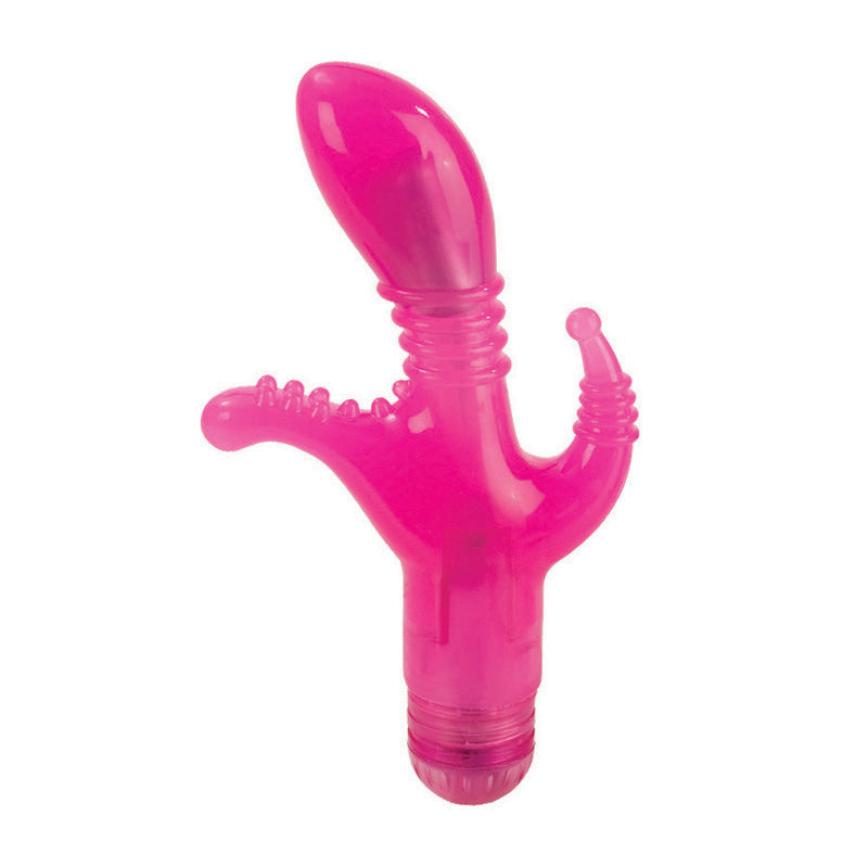 Triple Tease Rabbit Style Vibrator - CalExotics Pink