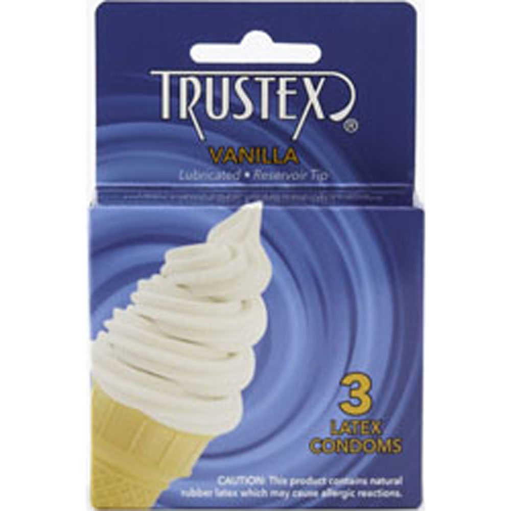Trustex Flavored Lubricated Condoms Vanilla / 3