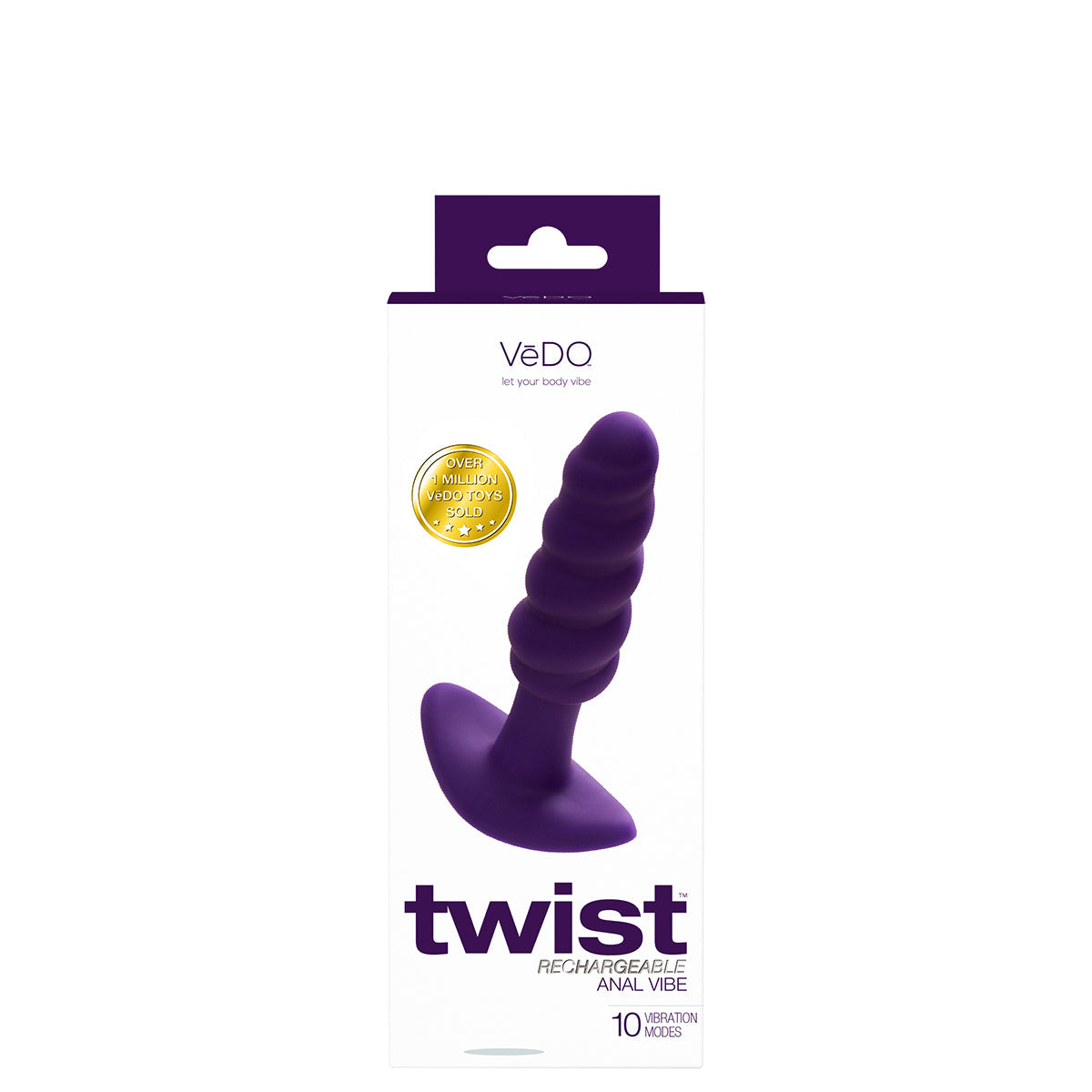 Twist Rechargeable Anal Vibe - Black Pearl